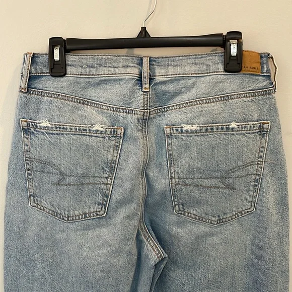 American Eagle ‘90s Bootcut Distressed Jeans 10 Regular Light Wash Denim Vintage - Picture 11 of 16